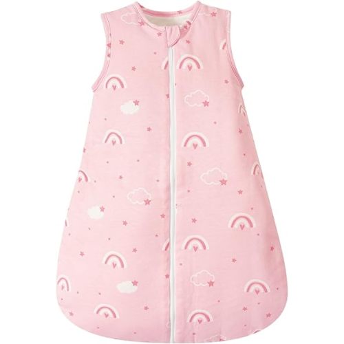 david's kids Baby Winter Sleep Sack 0-6 Months, 2.5 TOG Cotton Baby Wearable Blanket with 2-Way Zipper, Warm Sleep Sack for Unisex Boys Girls, Small Size, Rainbow
