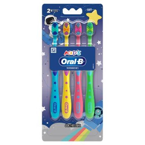 Oral-B Kids Soft Toothbrush with Space Designs - 4pk