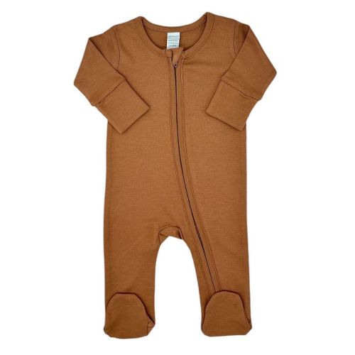 MONAG Infant Organic Cotton Romper with footies Ginger Newborn