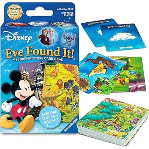 Ravensburger World of Disney Eye Found It Card Game - Fun Disney Trip Essential | Skill-Building Family Game | Stocking Stuffer for Kids 3-5 | FSC-Certified Materials