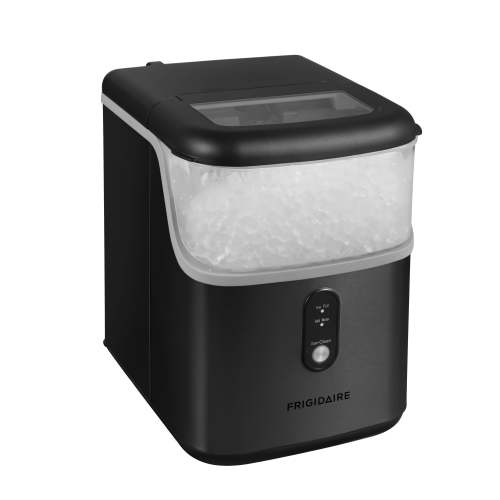 Frigidaire Nugget Ice Maker, 33 lbs Per Day, Countertop Pebble Ice Machine, Black Stainless Steel, Soft-Style Chewable Ice, No Plumbing Required