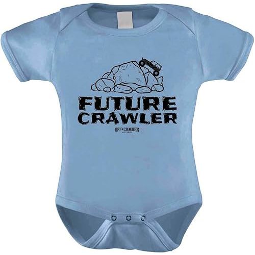Off-Camber Apparel Infant Future Crawler Onesie offroad 4x4 outfit (3 Month, Light Blue)