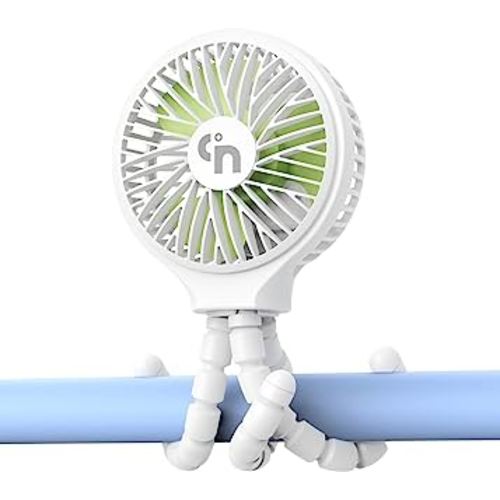 WiHoo Stroller Fan Clip On for Baby Battery Operated Fan Portable Fan Rechargeable Mini Handheld Car Seat Fan Small USB Desk Personal Fan for Stroller Accessories/Crib/Camping/Traveling