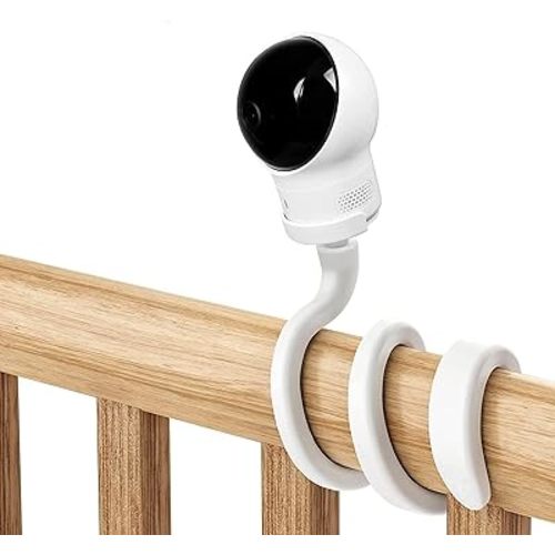Flexible Twist Mount for Eufy Spaceview E110, Spaceview Pro Baby Monitor E210 and Eufy Wi-Fi Baby Monitor 2, Baby Camera Mount for Crib, Shelf – Adjustable Holder for Optimal View