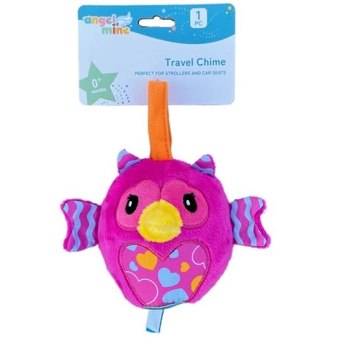 Angel Of Mine Baby Travel Chime With Travel Strap For Strollers And Car Seat (Owl)