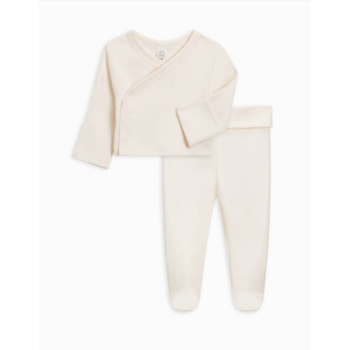Kimono Wrap Top and Footed Pant Set