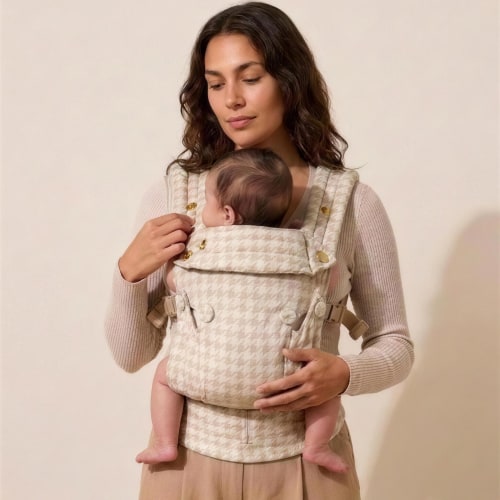 Baby Carrier - Neutral Houndstooth