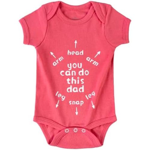 Cnins Funny Baby Bodysuit & Daddy Matching Cotton Outfit for Wild One 1st Birthday, Unisex Newborn Infant Clothes 0-24M