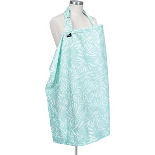 Bebe au Lait Premium Cotton Nursing Cover, Lightweight and Breathable Cotton, Open Neckline, One Size Fits All - Acapulco