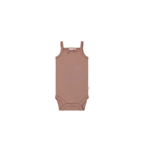 Organic Cotton Modal Singlet Bodysuit - Powder – Jamie Kay USA