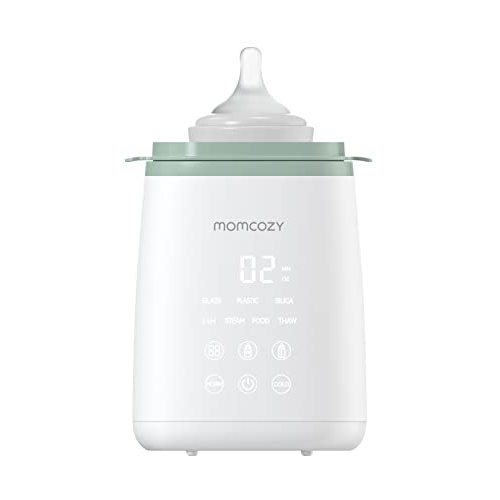 Momcozy Baby Bottle Warmer - White/Sage 2024