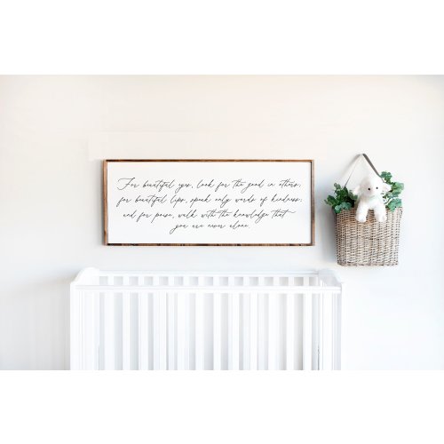 Quote | For Beautiful Eyes | Wood Sign | Bedroom Wall Decor | Girls Room decor | Girl&#39;s room sign | kids room decor