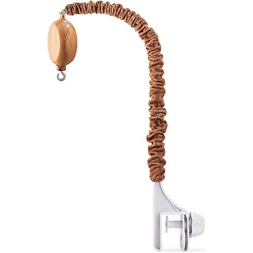 Crib Mobile Arm with Music Box - 25 Inch Universal Mobile Arm for Crib - 35 Lullabies, Volume Control, Mobile Hanger for Crib with Washable Arm Cover - Crib Toys Attachments (Imitation Wood Color)