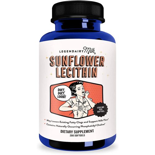 Legendairy Milk® Sunflower Lecithin, 1200mg of Organic Sunflower Lecithin per Softgel, 200 count bottle