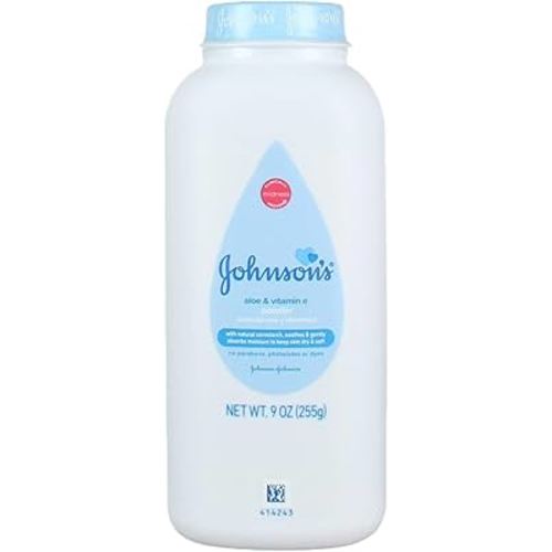 Johnson's Baby Powder, Pure Cornstarch with Aloe & Vitamin E 9 oz