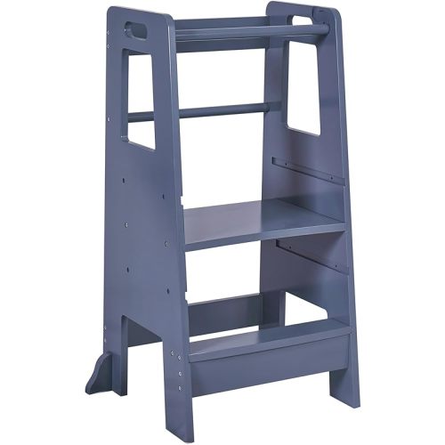 Toffy & Friends Toddler Kitchen Stool Helper Kids Standing Tower Adjustable Height Toddler Stool for Kitchen Counter Kids Learning Tower for Bedroom, Bathroom