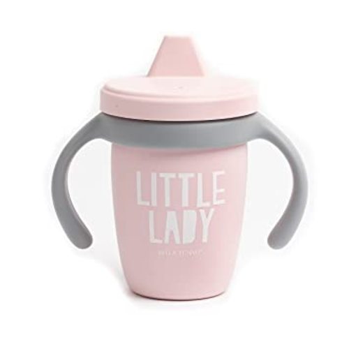 Bella Tunno Happy Sippy Cup - Transition Sippy Cups for Baby 6 Months and Older with Removable Handles and Non-Toxic, BPA Free Silicone, Little Lady, 8 oz