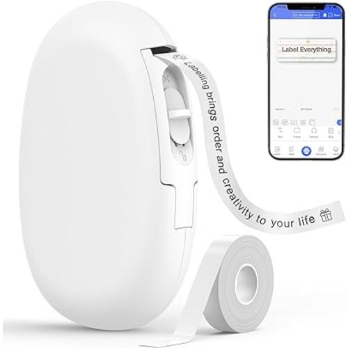 Amazon.com : SUPVAN Label Makers E10 Mini Bluetooth Label Printer Wireless Labeler Label Maker Machine Multiple Templates Available Labelmaker for Office Organization Home Kitchen Storage (White) : Office Products