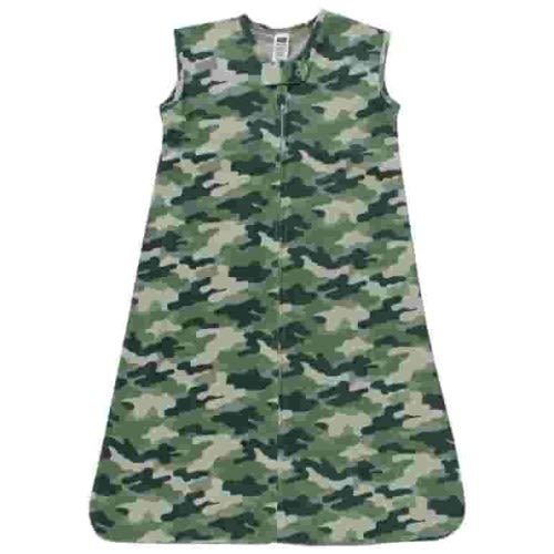Hudson Baby Unisex Baby Cotton Sleeveless Wearable Sleeping Bag, Sack, Blanket, Camo, 0-6 Months