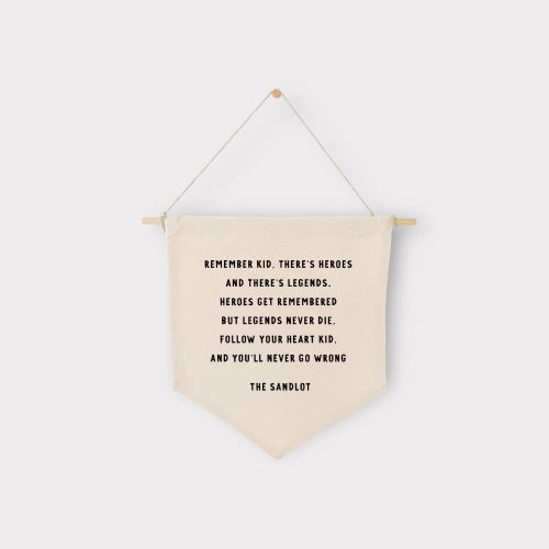 Sandlot Banner, Remember Kid Banner, Children's Nursery Canvas Banner, Playroom Decor, Kid Banner Flag, Playroom, Boy Room Decor, Boys Club