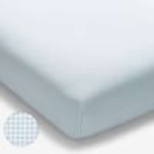 Company Kids by The Company Store Company Kids Ditsy Gingham Blue Organic Cotton Percale Crib Sheet 38275H-C-BLUE