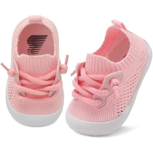 BARERUN Baby Shoes Baby First Walking Shoes Infant Sneakers Wide Toe Box Slip on Shoes Soft Sole Baby Boys Girls Crib Shoes Toddler Breathable Lightweight House Sock Shoes