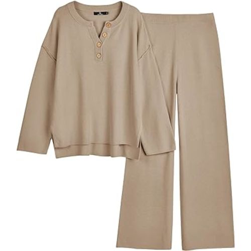 LILLUSORY Women's 2 Piece Lounge Sets Oversized Slouchy Matching Sets Cozy Knit Sets