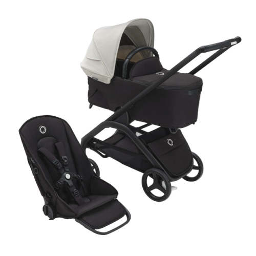 Bugaboo Dragonfly Bassinet and Seat Stroller, Black, Midnight Black, Misty White, 2025