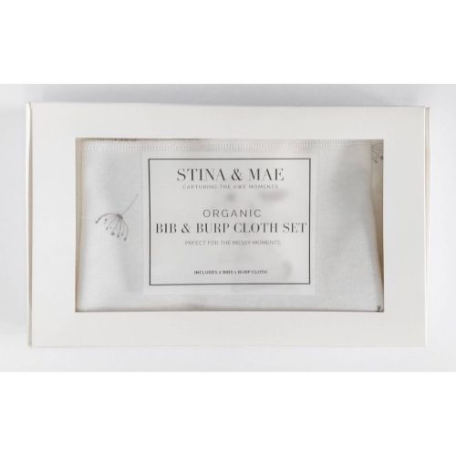 Stina & Mae Snuggle Bunny Snuggle Bib/burp Cloth Set - 2pk