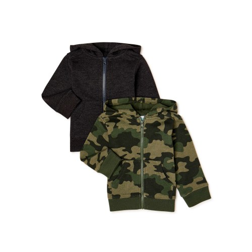 Garanimals Baby Boys French Terry Hoodie, 2-Pack, Sizes 0/3M-24M