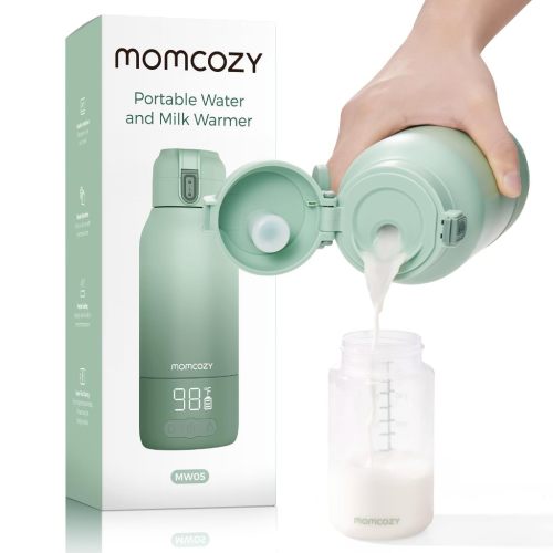 Momcozy Portable Milk Warmer for Travel – Dual Heating Modes for Breast Milk & Water, Portable Bottle Warmer with Fast Heating & Long Battery Life