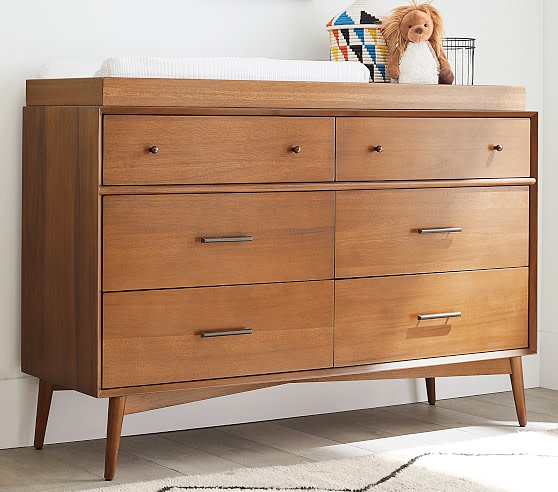 west elm x pbk Mid-Century 6-Drawer Changing Table - Acorn