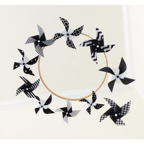 Black and White Baby Crib Mobile for a Modern Minimalist Nursery