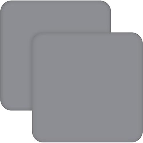 Square Playard/Playpen Fitted Sheets, Perfect for New Room2 / TotBloc Portable Playard, 2 Pack, Ultra Soft Microfiber, Fitted Playpen Sheet, Grey.