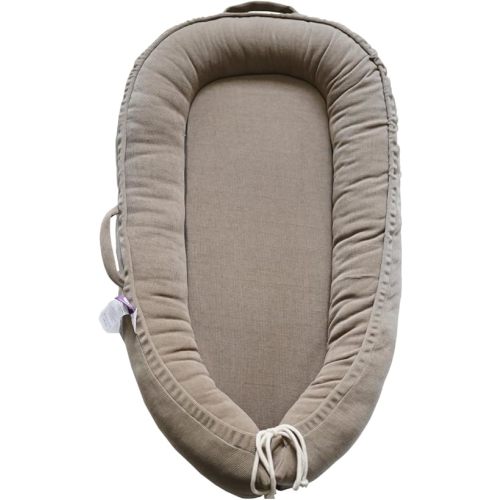 Infant Lounger, Baby Nest Cover for Baby Girls & Boys, Newborn Essentials for Baby 0-12 Months, 100% Cotton Breathable (Fields of Rye, Corduroy)
