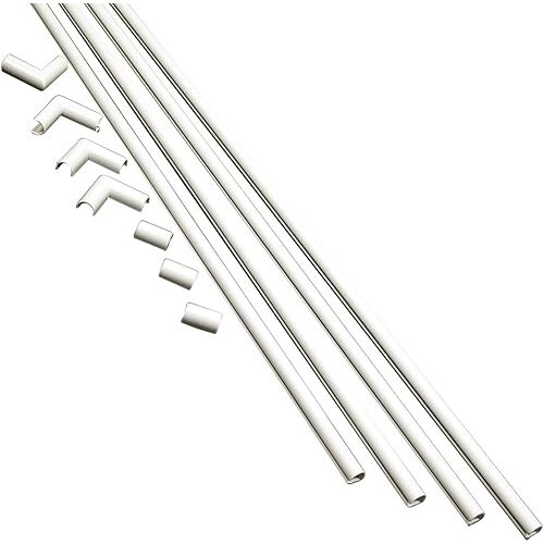 Legrand - Wiremold Kit Cordmate, Organizer and Hider, Cover, Concealer, and Protector for Wall, Single Cord, CMK10, Paintable