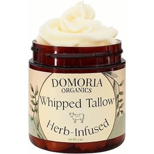 100% Grass-Fed Tallow Balm (Value Size) Herb-Infused Chamomile & Calendula Moisturizer for Men, Women, Baby, Psoriasis, Eczema, Dry Sensitive Skin - Unscented