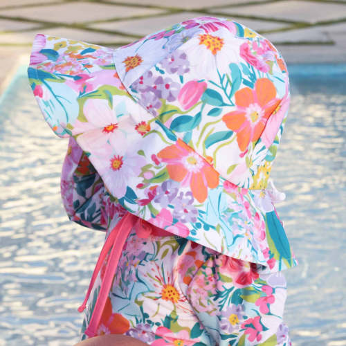 Printed Sun Hat | Seaside Blooms