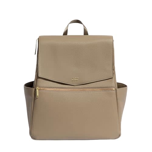 Freshly Picked Classic II Diaper Bag Backpack, Wipeable Vegan Leather With Changing Pad, Convertible (Aspen V2)