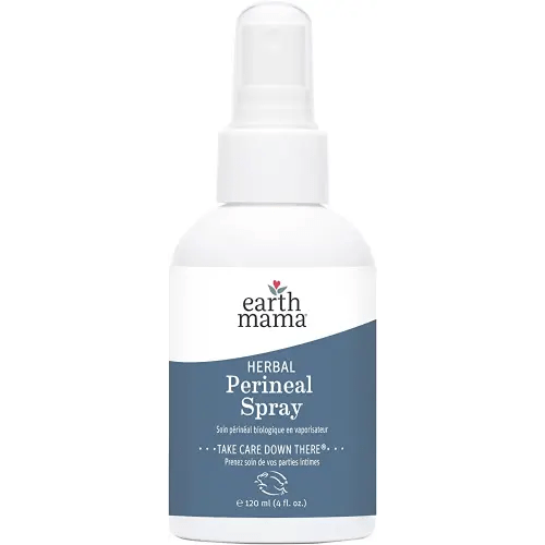 Earth Mama Herbal Perineal Spray | Safe for Pregnancy and Postpartum Recovery, Witch Hazel Natural Cooling Spray For After Birth Feminine Care Essentials, Benzocaine & Butane Free, 4-Fluid Ounce