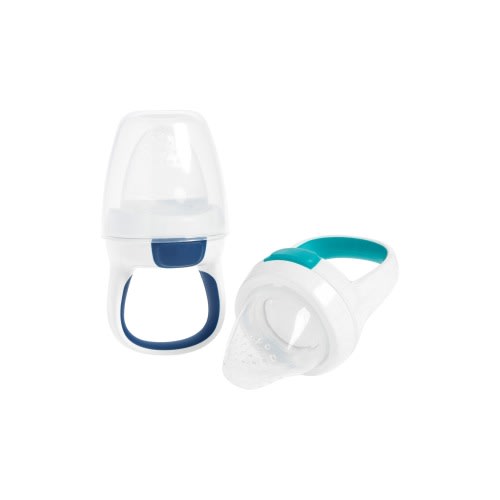 OXO 2-Pack Tot Silicone Self-Feeders, Multi- Navy/ Teal - Only a few left