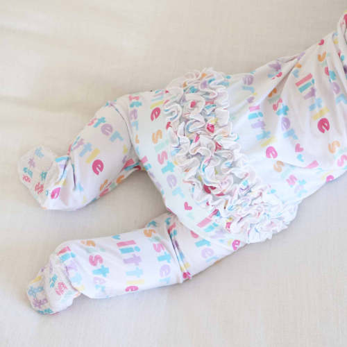 Little Sister Ruffle Zipper Footie