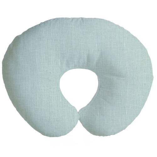 Linen Nursing Pillow Cover in Light Blue
