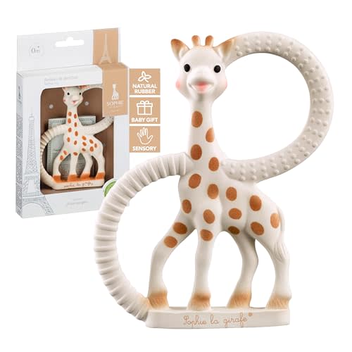 Sophie la girafe | Teething Ring | Made from Natural Rubber | Designed for Teething Babies | Awaken All 5 Senses | Easy to Clean