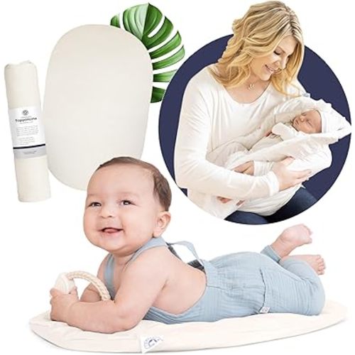 Montessori Baby Topponcino | Multifunctional Authentic Montessori Design | Simple Newborn Holding & Feeding Baby Support Pillow | Clean Infant Tummy Time Mat (Original, Natural)