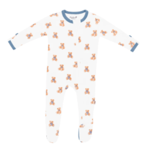 Zippered Footie in Teddy Bear