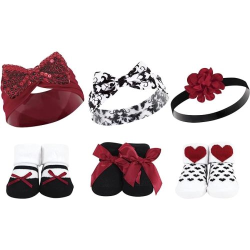Hudson Baby Girl's Headband and Socks Giftset