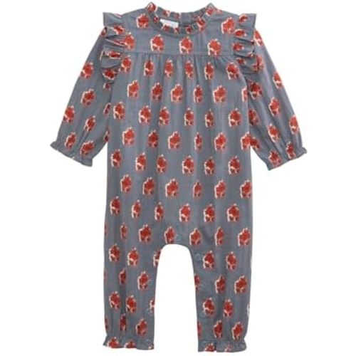 Mud Pie baby-girls Mud Pie Baby Girl Floral Block Print One Piece