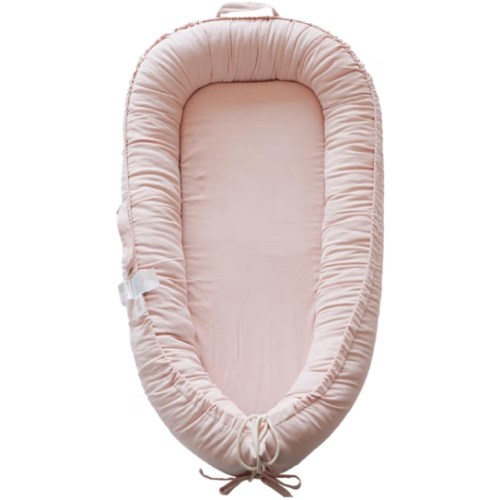 Infant Lounger, Baby Nest Cover for Baby Girls & Boys, Newborn Essentials for Baby 0-12 Months, 100% Cotton Breathable, Portable Travel Bed (Mistyrose, Corduroy)