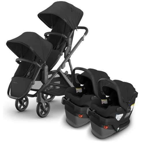 UPPAbaby Vista V3 Twin Stroller with RumbleSeat V3 + Mesa V3 Travel System Bundle - Jake / Jake
